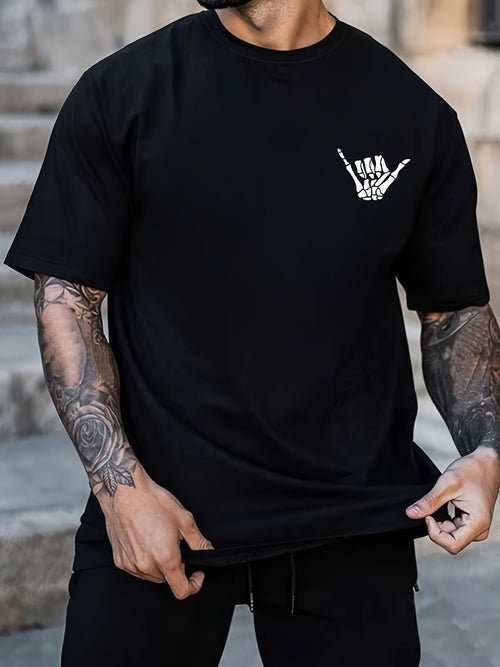 Men's T-shirt, Rock Print T-shirt, Summer Spring And Autumn Casual - AMIR BAGS INDIA PRIVATE LIMITED