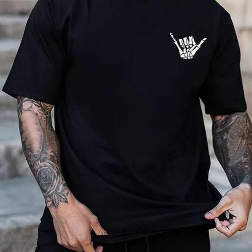 Men's T-shirt, Rock Print T-shirt, Summer Spring And Autumn Casual - AMIR BAGS INDIA PRIVATE LIMITED
