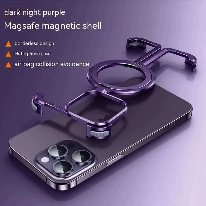 Metal Airbag Anti - fall Shell Phone Case Protective Shock Absorption Aerospace Grade Aluminum Holder Cover - AMIR BAGS INDIA PRIVATE LIMITED