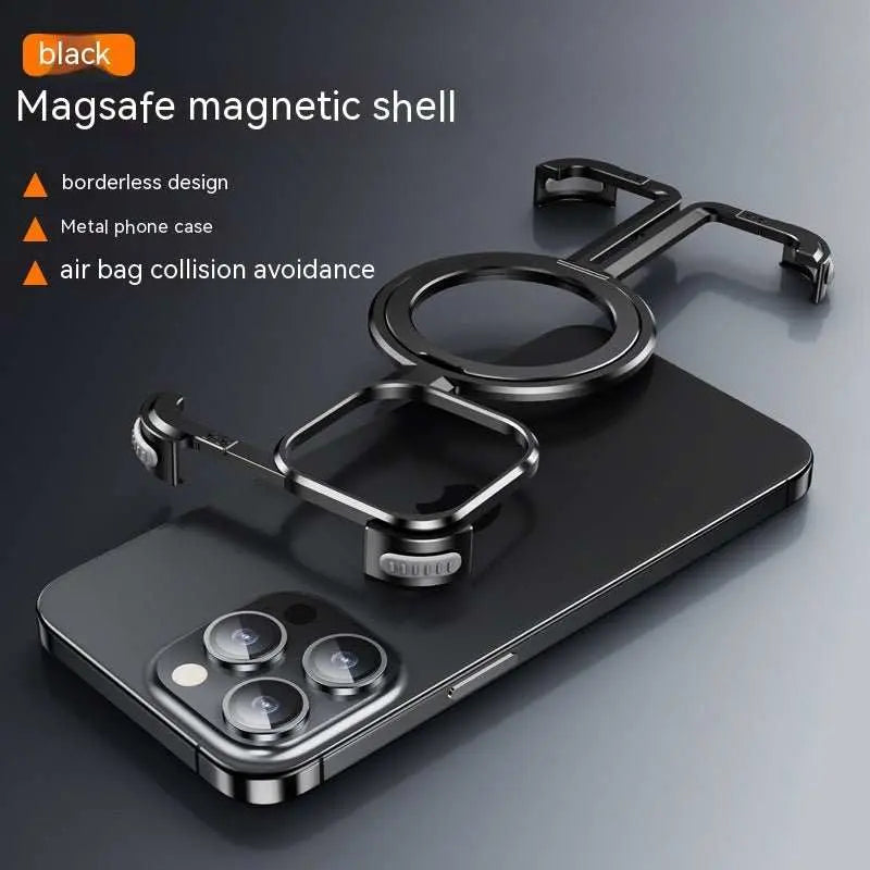 Metal Airbag Anti - fall Shell Phone Case Protective Shock Absorption Aerospace Grade Aluminum Holder Cover - AMIR BAGS INDIA PRIVATE LIMITED