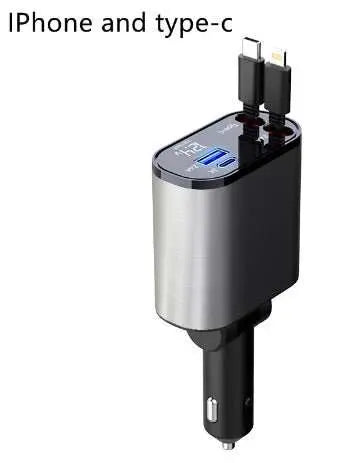 Metal Car Charger 100W Super Fast Charging Car Cigarette Lighter USB AOverview:1. Charging speed increased by 300% when getting in the car, charging when getting off the car, fully charged, super fast charging.2. Easy to retract and reDropshipmanAMIR BAGS INDIA PRIVATE LIMITEDnull