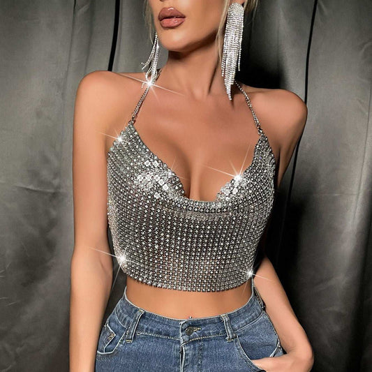 Metal Sequins Sling Party Nightclub Music Festival Sexy Hot Girl Top - AMIR BAGS INDIA PRIVATE LIMITED
