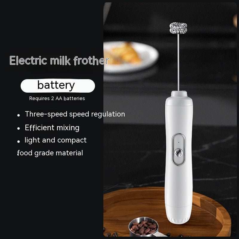 Milk Frother Egg Beater Coffee Frother Household Electric Milk Stirring Battery Handheld Blender - AMIR BAGS INDIA PRIVATE LIMITED