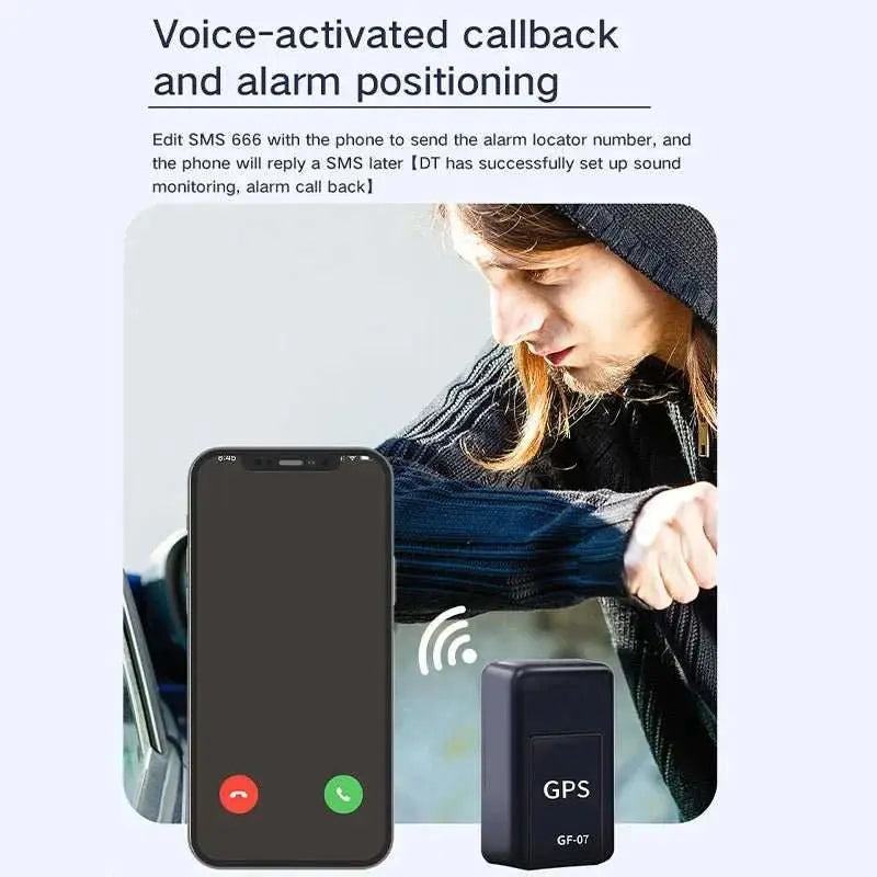 Mini GF07 GPS Tracker | Real - Time Tracking | Anti - Theft Alarm | Strong Magnetic Mount | SIM Message Positioner - AMIR BAGS INDIA PRIVATE LIMITED