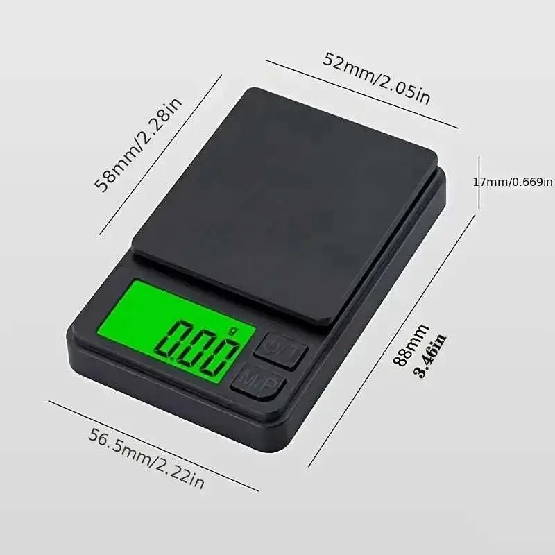 Mini high - precision LCD digital pocket scale 1kg/0.1g 500g/0.01g jewelry scale food scale kitchen mini gram scale with backlight - AMIR BAGS INDIA PRIVATE LIMITED