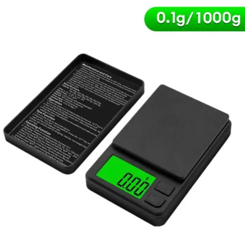 Mini high - precision LCD digital pocket scale 1kg/0.1g 500g/0.01g jewelry scale food scale kitchen mini gram scale with backlight - AMIR BAGS INDIA PRIVATE LIMITED