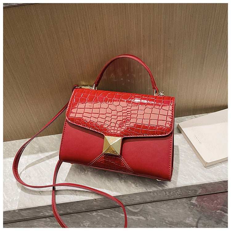 Mining Stone Pattern Stitching Square Pouch Women's Classic All - match Niche Shoulder Bag - AMIR BAGS INDIA PRIVATE LIMITED