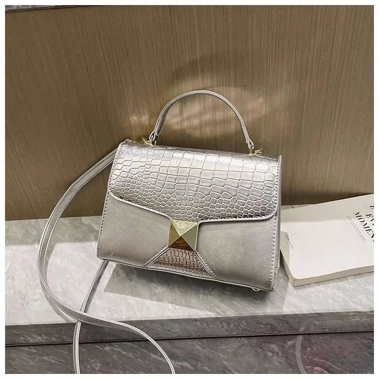 Mining Stone Pattern Stitching Square Pouch Women's Classic All - match Niche Shoulder Bag - AMIR BAGS INDIA PRIVATE LIMITED