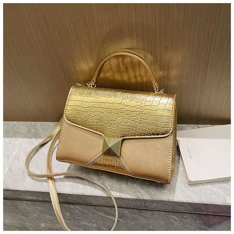 Mining Stone Pattern Stitching Square Pouch Women's Classic All - match Niche Shoulder Bag - AMIR BAGS INDIA PRIVATE LIMITED