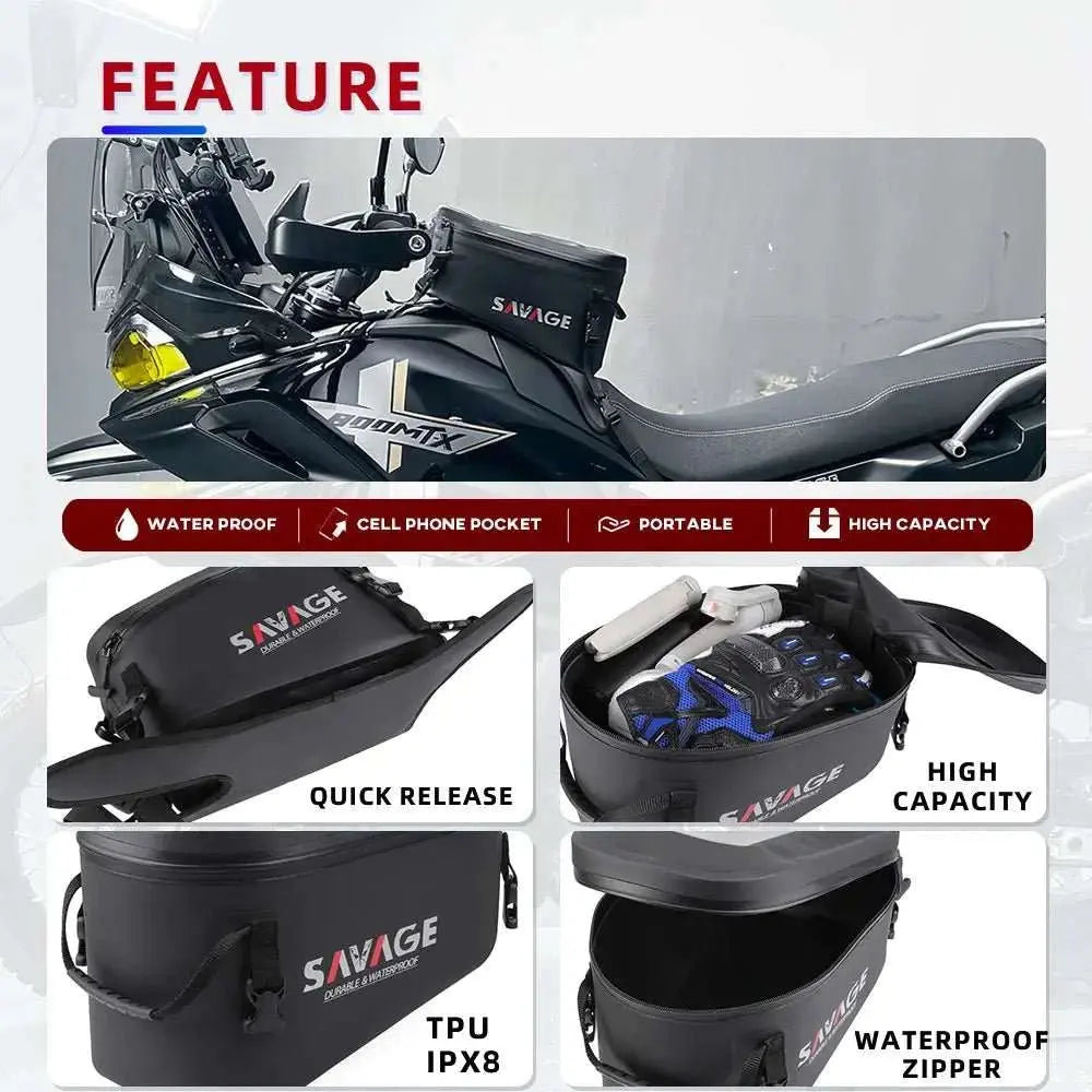 Motorcycle Waterproof Detachable Fuel Tank Bag For CFMOTO 800MT - X 700MT 450MT 2024 2025 800 MT - X CF800MT - X Luggage Storage Cargo - AMIR BAGS INDIA PRIVATE LIMITED