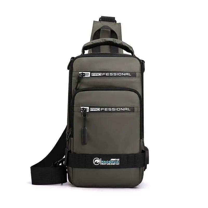 Multifunction Bags For Men Nylon Backpack Crossbody Shoulder Bag With USB Charging Port Chest Bags Pack - AMIR BAGS INDIA PRIVATE LIMITED