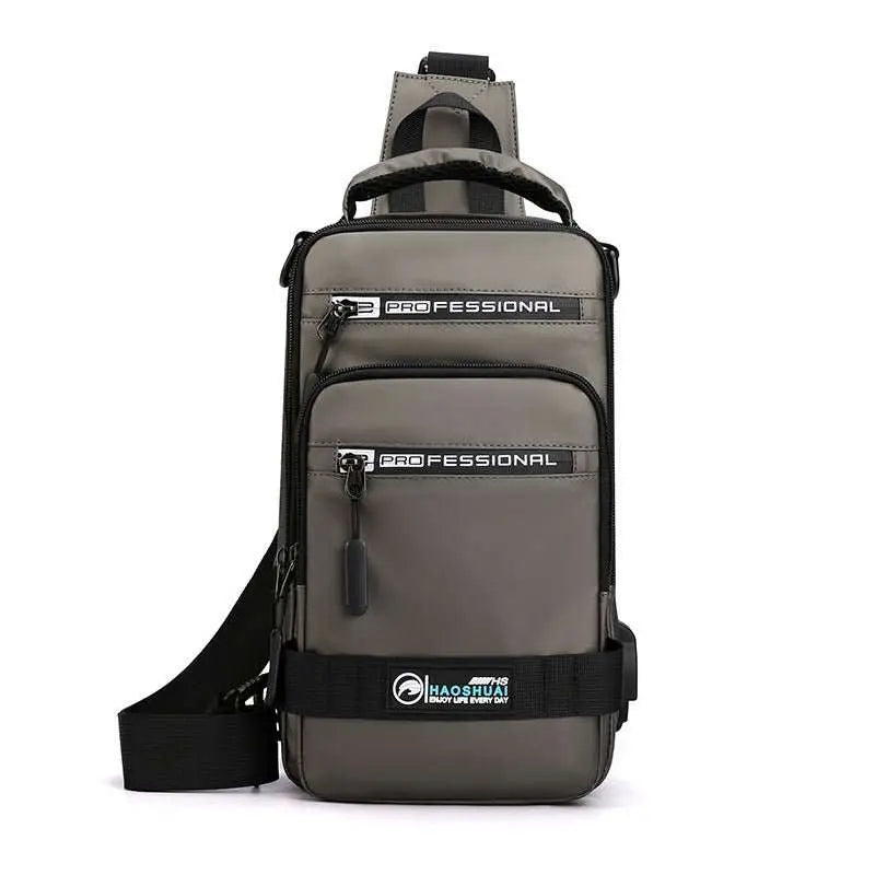 Multifunction Bags For Men Nylon Backpack Crossbody Shoulder Bag With USB Charging Port Chest Bags Pack - AMIR BAGS INDIA PRIVATE LIMITED