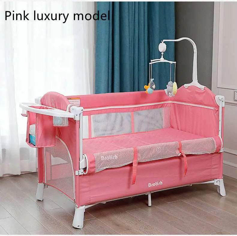 Multifunctional Baby Cot Splicing Large Bed Movable - AMIR BAGS INDIA PRIVATE LIMITED