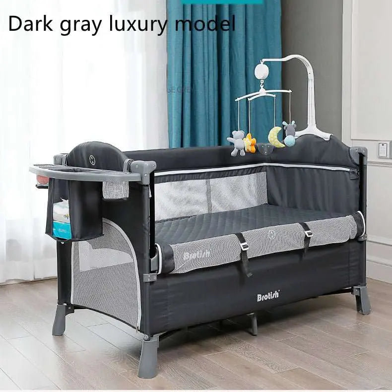 Multifunctional Baby Cot Splicing Large Bed Movable - AMIR BAGS INDIA PRIVATE LIMITED