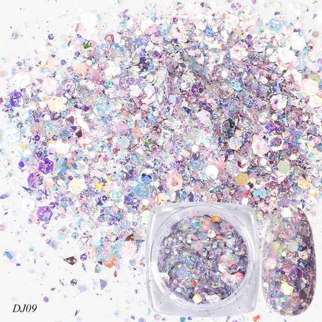 Nail Art Glitter 12 Color Light Change Onion Pink Symphony Glitter Sequin - AMIR BAGS INDIA PRIVATE LIMITED