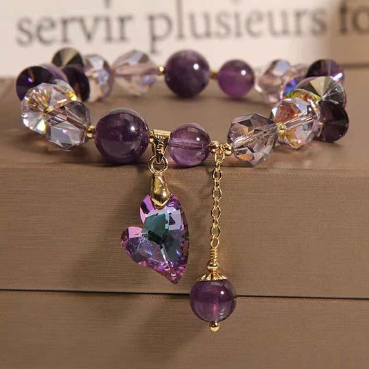 Natural Amethyst New Chinese Bracelet Love Gem - AMIR BAGS INDIA PRIVATE LIMITED