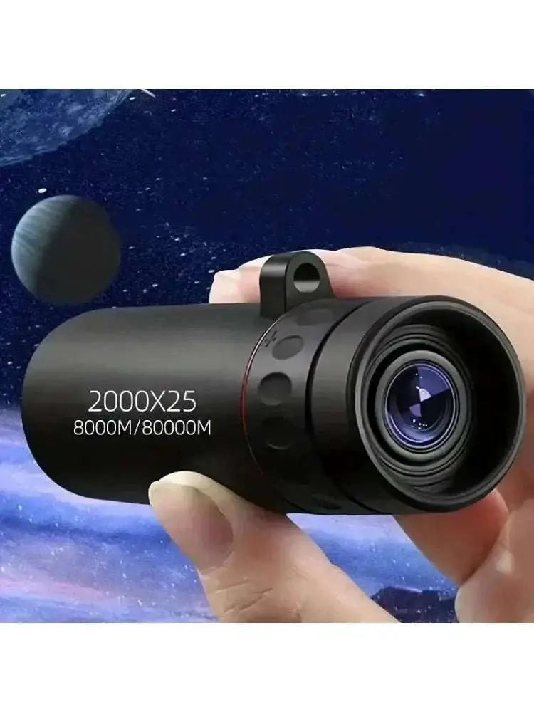 2000x25 HD monocular telescope handheld portable mobile phone holder for camping and birdwatching