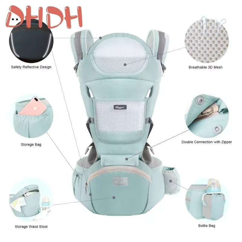 New Adjustable Ergonomic Baby Carrier Four Seasons Universal Baby Carrying Bag Waist Stool Strap Portable & Multifunctional - AMIR BAGS INDIA PRIVATE LIMITED