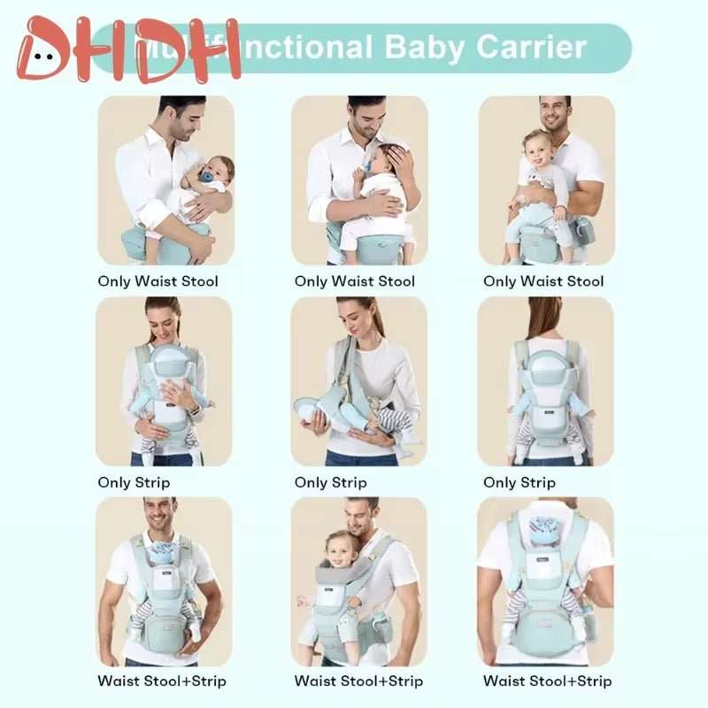 New Adjustable Ergonomic Baby Carrier Four Seasons Universal Baby Carrying Bag Waist Stool Strap Portable & Multifunctional - AMIR BAGS INDIA PRIVATE LIMITED