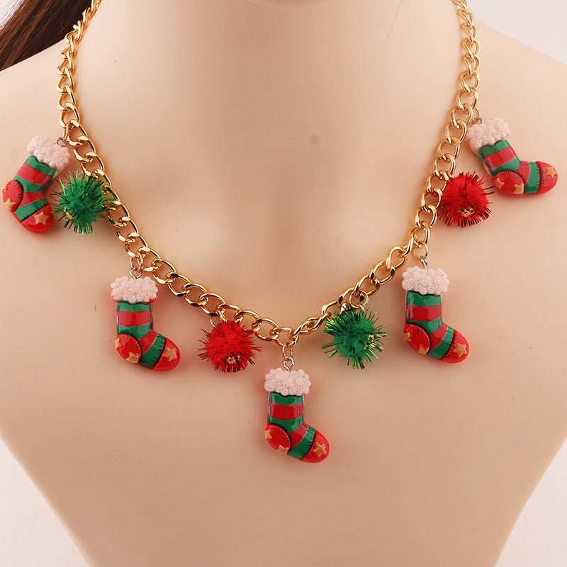 New Christmas Tree Bell Santa Claus Necklace Creative Personalized Pendant Clavicle Chain Women's Jewelry - AMIR BAGS INDIA PRIVATE LIMITED