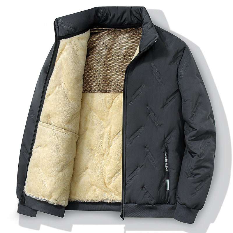 New Graphene - design Cotton Coat Winter Warm Thickened Fleece Jacket Fashion Casual Mens Clothing - AMIR BAGS INDIA PRIVATE LIMITED
