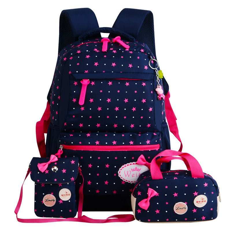 New Korean children's schoolbag schoolbag, schoolbag, schoolbag, lovely girl, three pieces of 3 - 4 - 5 grade Backpack - AMIR BAGS INDIA PRIVATE LIMITED
