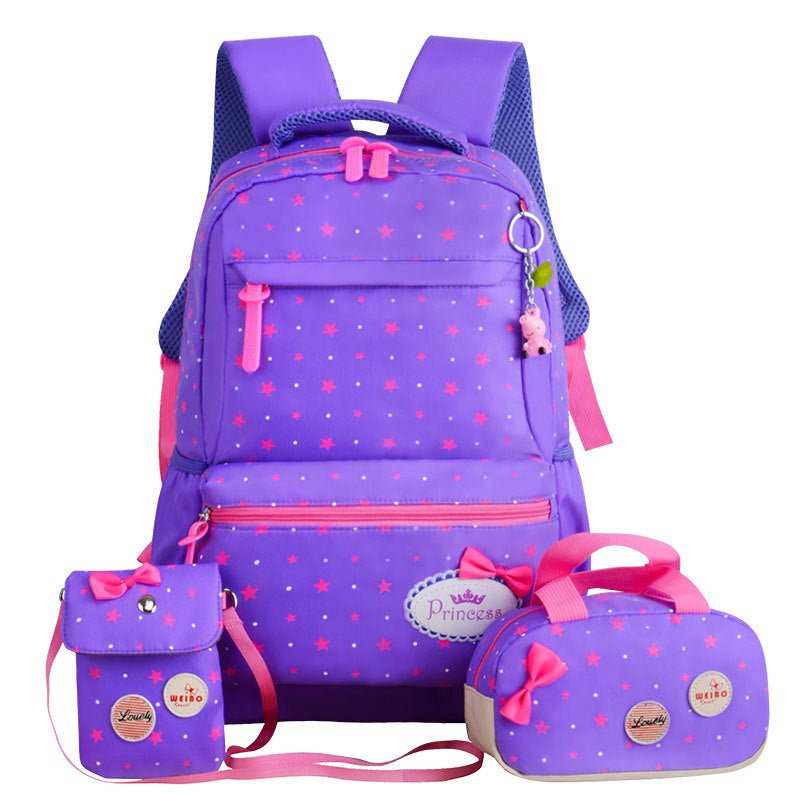 New Korean children's schoolbag schoolbag, schoolbag, schoolbag, lovely girl, three pieces of 3 - 4 - 5 grade Backpack - AMIR BAGS INDIA PRIVATE LIMITED