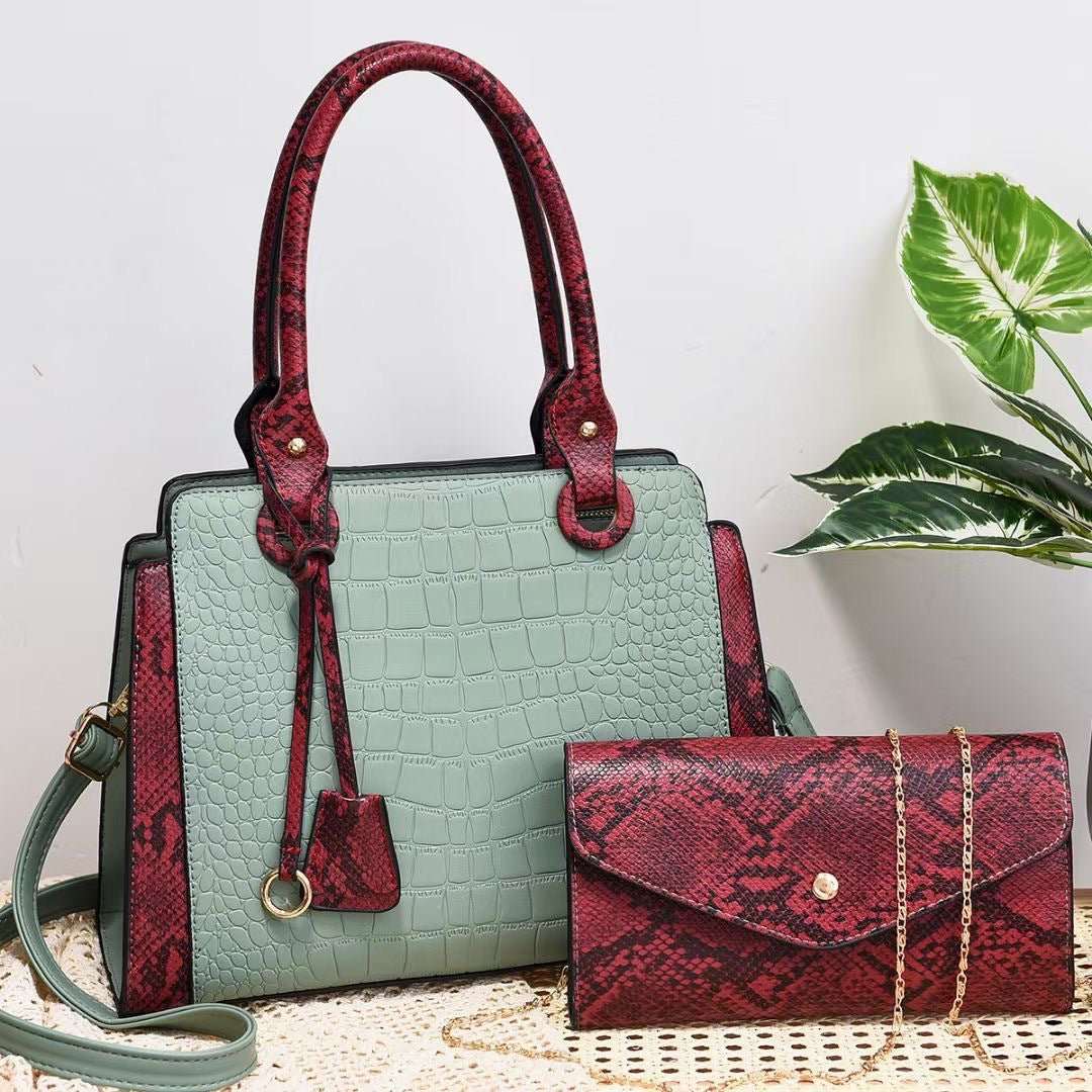 New Serpentine Stitching Fashion Combination Bags - AMIR BAGS INDIA PRIVATE LIMITED
