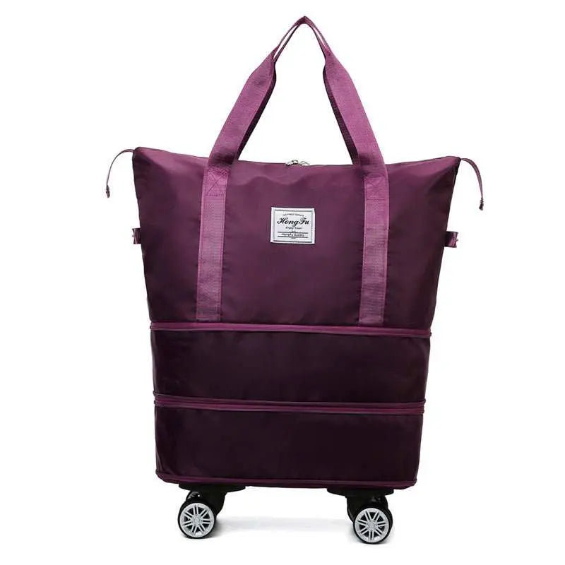 New Universal Wheel Travel Bag With Double - layer Dry And Wet Separation Fitness Yoga Shoulser Bags Sports Fitness Large Capacity Handbag Women - AMIR BAGS INDIA PRIVATE LIMITED