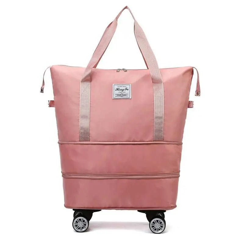 New Universal Wheel Travel Bag With Double - layer Dry And Wet Separation Fitness Yoga Shoulser Bags Sports Fitness Large Capacity Handbag Women - AMIR BAGS INDIA PRIVATE LIMITED
