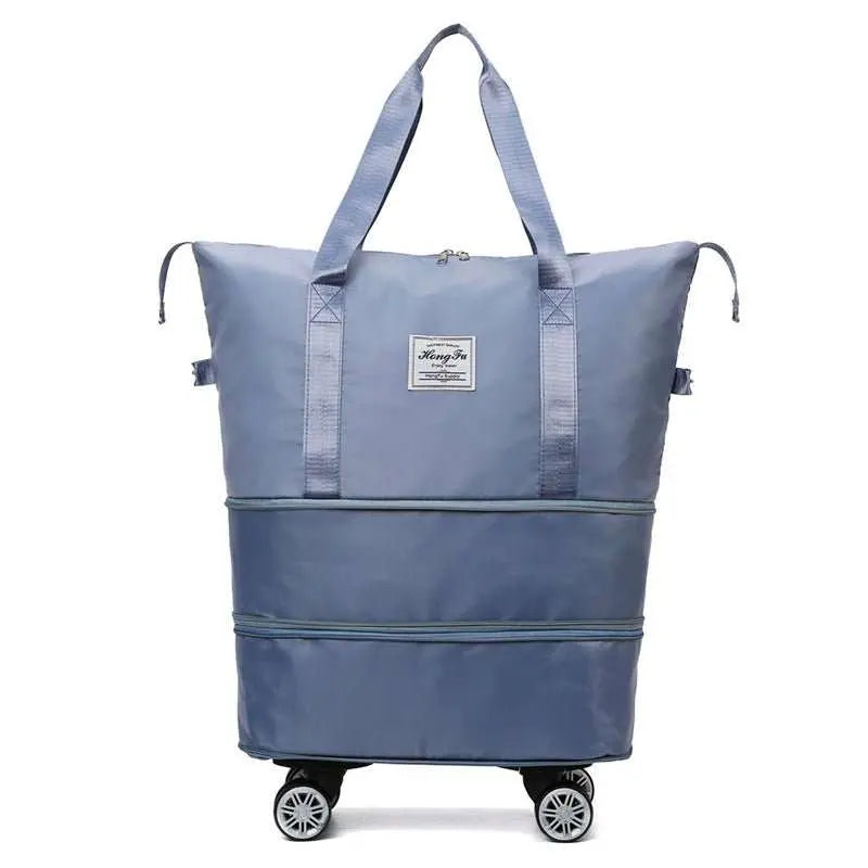 New Universal Wheel Travel Bag With Double - layer Dry And Wet Separation Fitness Yoga Shoulser Bags Sports Fitness Large Capacity Handbag Women - AMIR BAGS INDIA PRIVATE LIMITED