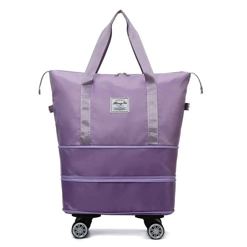 New Universal Wheel Travel Bag With Double - layer Dry And Wet Separation Fitness Yoga Shoulser Bags Sports Fitness Large Capacity Handbag Women - AMIR BAGS INDIA PRIVATE LIMITED