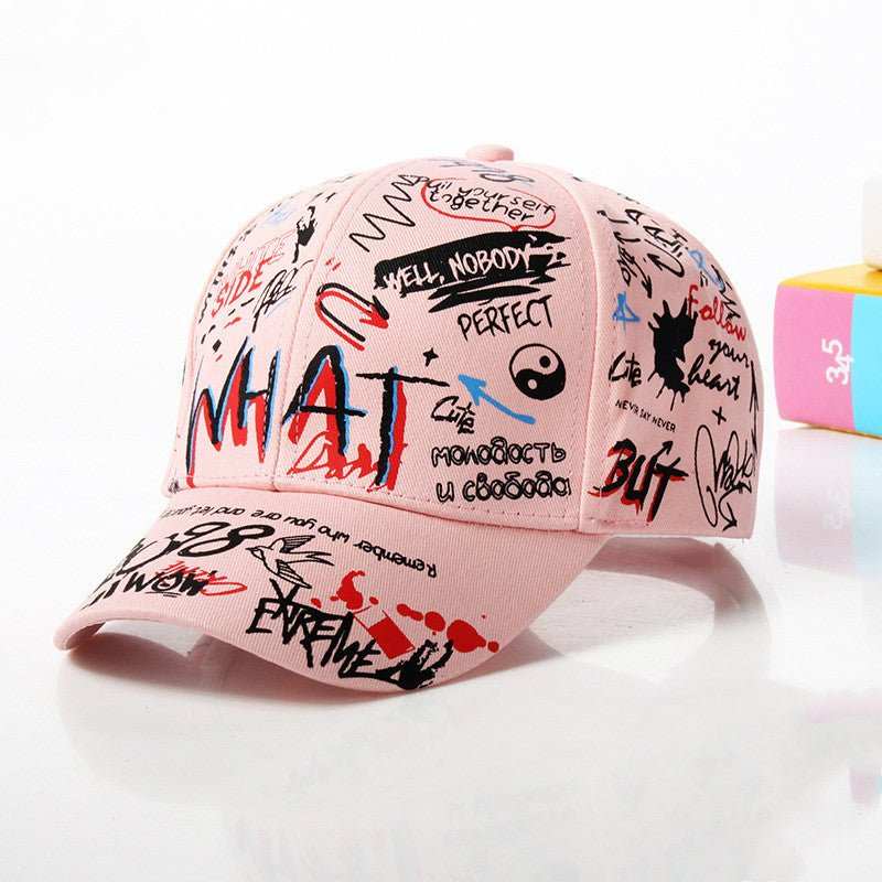 New WHAT Graffiti Baseball Cap Hip Hop Tide Hat Summer Travel Shade Caps Men Women Outdoor Sports Casual Hats Snapback Hats Gorr - AMIR BAGS INDIA PRIVATE LIMITED