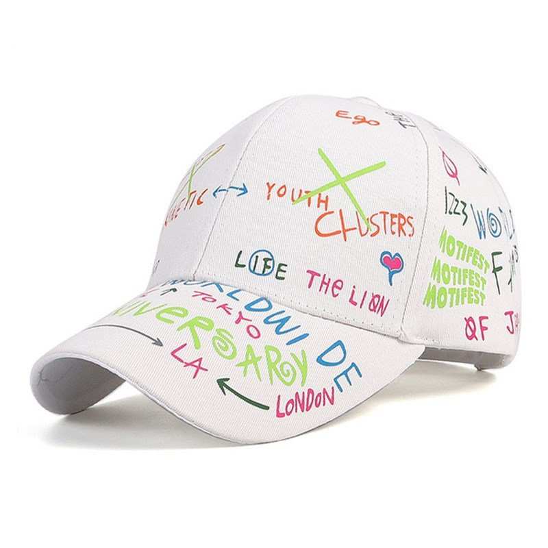 New WHAT Graffiti Baseball Cap Hip Hop Tide Hat Summer Travel Shade Caps Men Women Outdoor Sports Casual Hats Snapback Hats Gorr - AMIR BAGS INDIA PRIVATE LIMITED