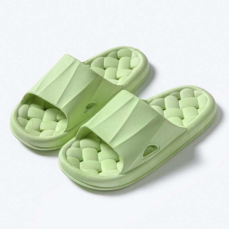 New Woven Texture Non - slip Slippers For Women Summer Indoor Floor Bathroom Home Slipper Men House Shoes - AMIR BAGS INDIA PRIVATE LIMITED