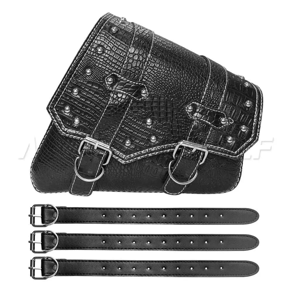 One Universal PU Leather Saddle Bag Motorcycle Luggage Motorcycle Saddlebags Saddlebags Pouch For Harley Waterproof - AMIR BAGS INDIA PRIVATE LIMITED