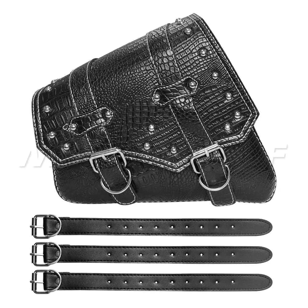 One Universal PU Leather Saddle Bag Motorcycle Luggage Motorcycle Saddlebags Saddlebags Pouch For Harley Waterproof - AMIR BAGS INDIA PRIVATE LIMITED