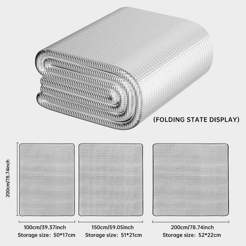 Outdoor Picnic Moisture - Proof Pad Double - Sided Thick Aluminum Film Waterproof Beach Mat Portable Tent Floor Mat Camping Mat - AMIR BAGS INDIA PRIVATE LIMITED