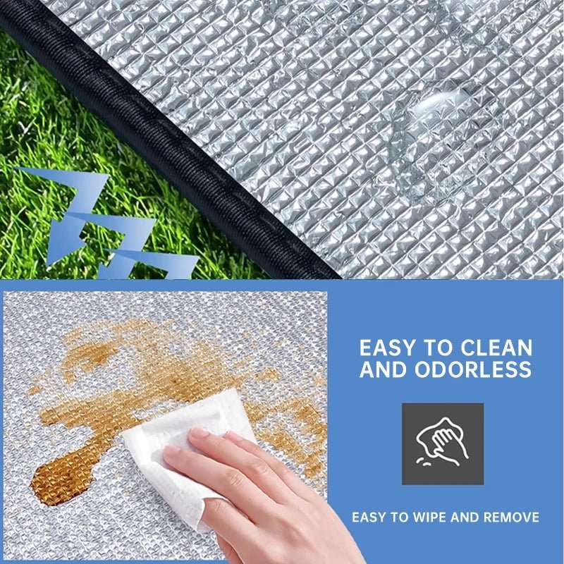 Outdoor Picnic Moisture - Proof Pad Double - Sided Thick Aluminum Film Waterproof Beach Mat Portable Tent Floor Mat Camping Mat - AMIR BAGS INDIA PRIVATE LIMITED