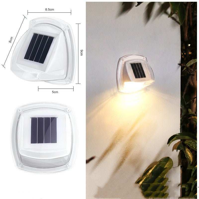Outdoor Solar Courtyard Small Wall Lamp Garden Waterproof Rail Guarding Lamp Home Villa Wall Vintage Ornament Small Night Lamp - AMIR BAGS INDIA PRIVATE LIMITED