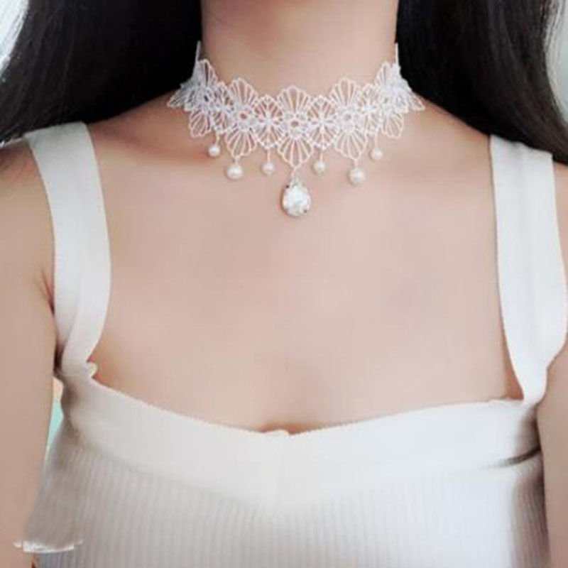 Personalized Multi - layer Crystal Lace Necklace Bone Chain - AMIR BAGS INDIA PRIVATE LIMITED