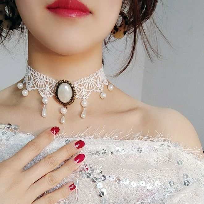 Personalized Multi - layer Crystal Lace Necklace Bone Chain - AMIR BAGS INDIA PRIVATE LIMITED