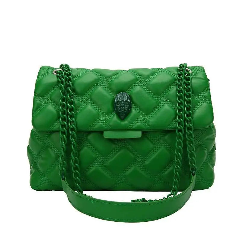Plaid Embossed Chain Personality Shoulder Bag - AMIR BAGS INDIA PRIVATE LIMITED