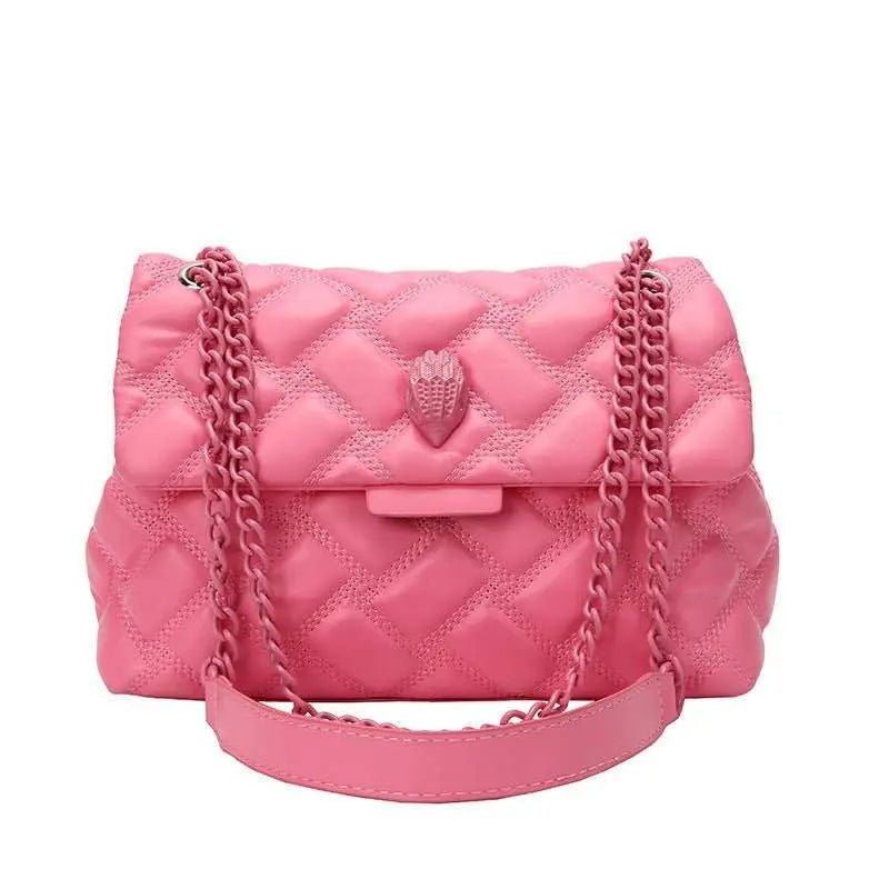 Plaid Embossed Chain Personality Shoulder Bag - AMIR BAGS INDIA PRIVATE LIMITED