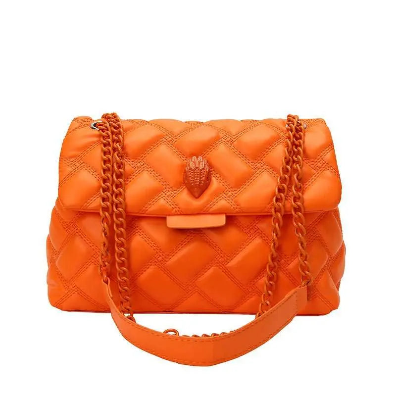 Plaid Embossed Chain Personality Shoulder Bag - AMIR BAGS INDIA PRIVATE LIMITED