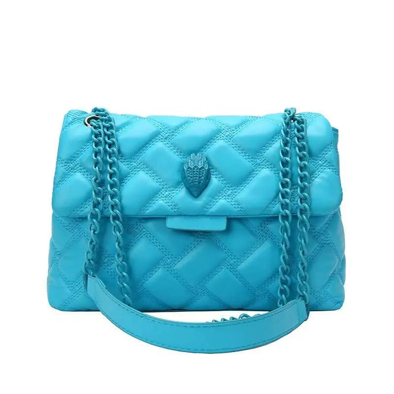 Plaid Embossed Chain Personality Shoulder Bag - AMIR BAGS INDIA PRIVATE LIMITED