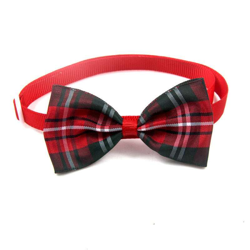Plaid Pet Tie Cat Dog Scarf Accessories Pet Accessories - AMIR BAGS INDIA PRIVATE LIMITED