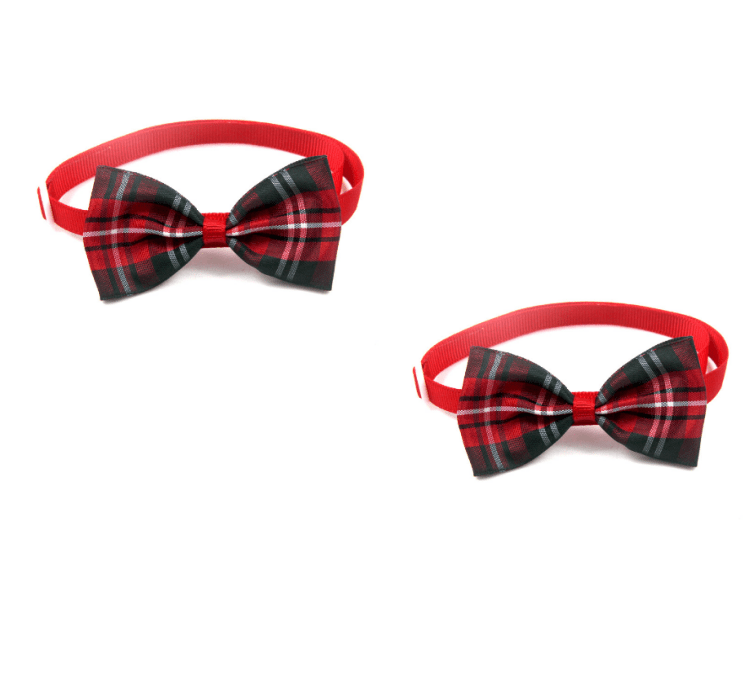 Plaid Pet Tie Cat Dog Scarf Accessories Pet Accessories - AMIR BAGS INDIA PRIVATE LIMITED