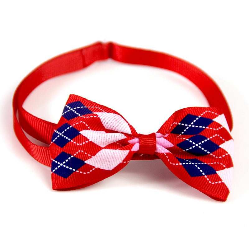 Plaid Pet Tie Cat Dog Scarf Accessories Pet Accessories - AMIR BAGS INDIA PRIVATE LIMITED