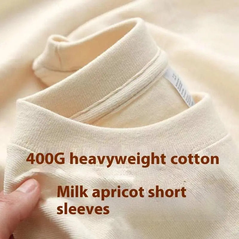 Plus Size Cotton Men's Blank T-Shirt White Oversized Retro Solid Color T-Shirt Large Size Men's Women's Fashion Short Sleeve Men's T-Shirt - AMIR BAGS INDIA PRIVATE LIMITED